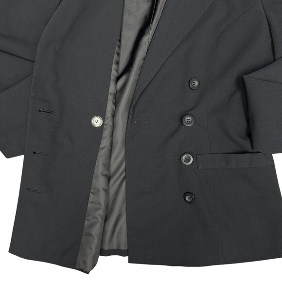 Women's J. G. HOOK Double Breasted Black‎ Blazer | Size 4 - Picture 3 of 7